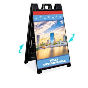 Deluxe Coroplast A-Frame. Double sided. Black.